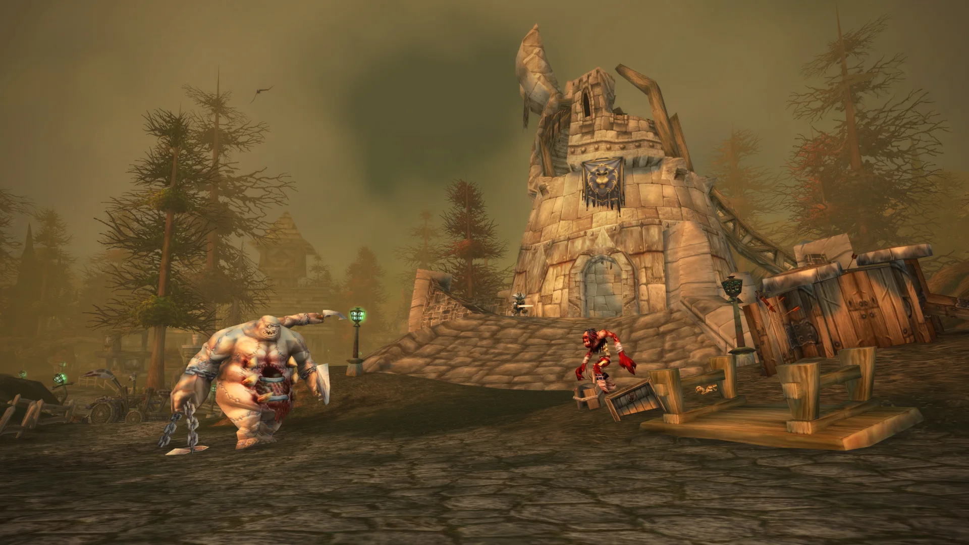 An outpost in World of Warcraft Classic's Plaguelands
