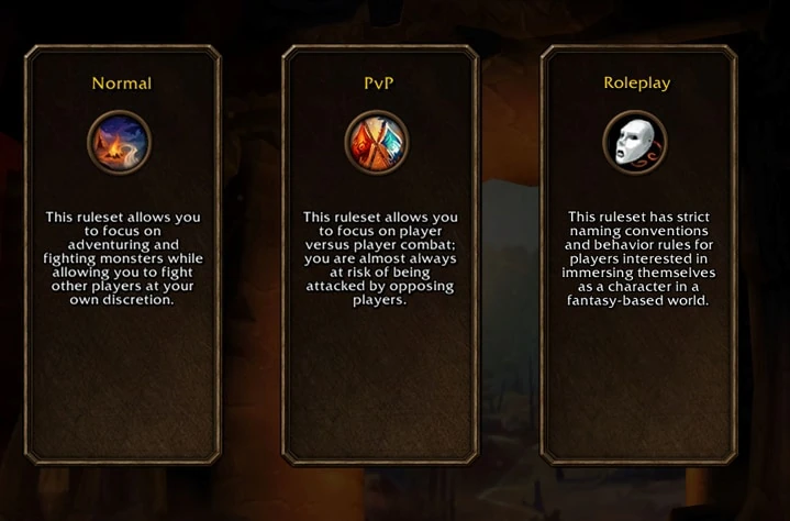 Ruleset choices shown in Blizzard's WoW Forever panel recap